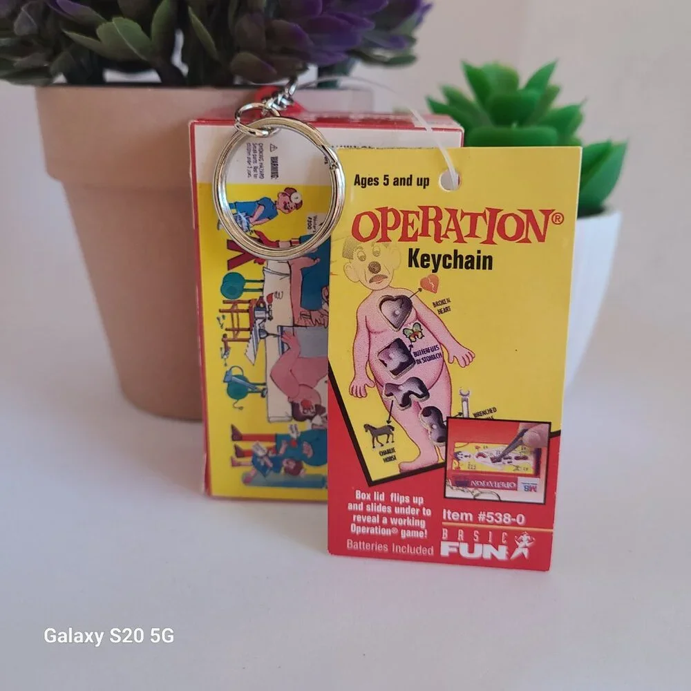 Milton Bradley Operation‎ Game Miniature Keychain Multi-Color NEW Collectible